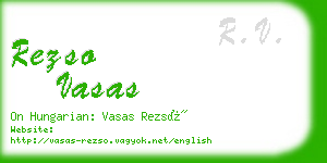 rezso vasas business card